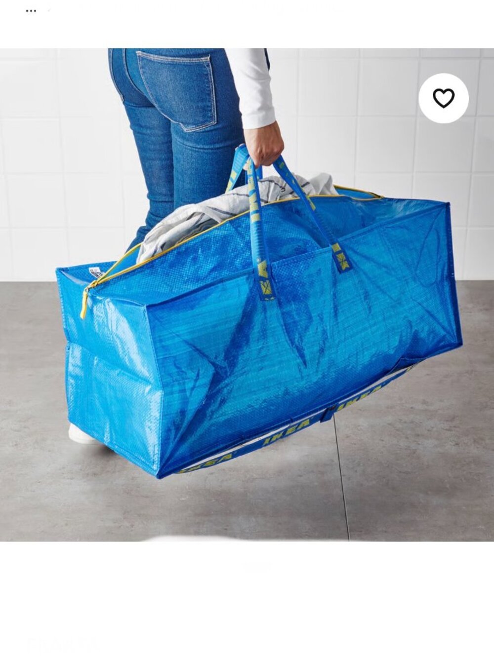Lot of 2 IKEA FRAKTA Zippered Large Storage Bag For Cart or Backpack NWT - Picture 5 of 9